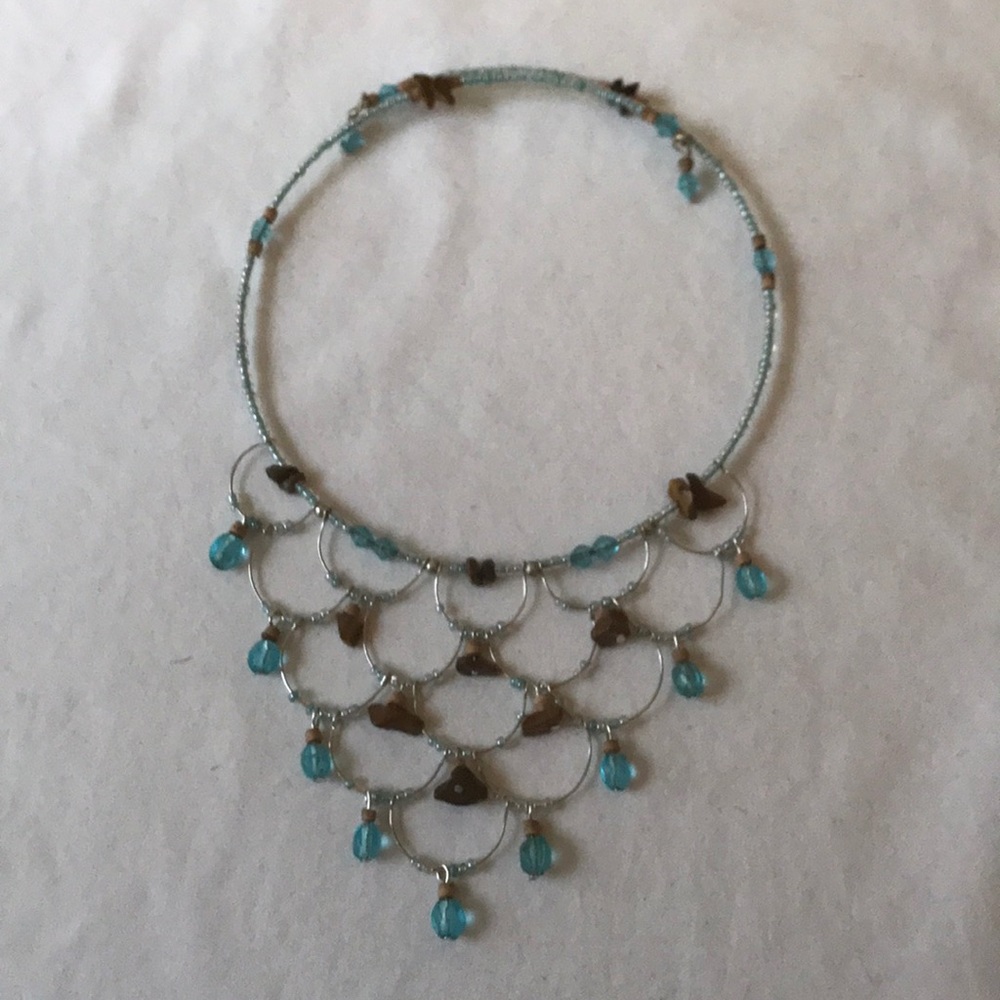 Glass Bead and Natural Stone Choker